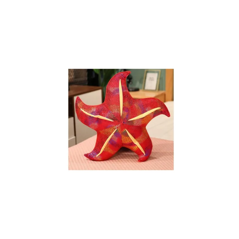 Talismanas Pliušinė jūrų žvaigždė Raudona pagalvė 20 cm · 1
