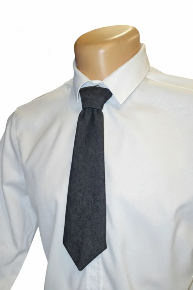 Juodas džinsinis kaklaraištis – „Black Denim Tie“