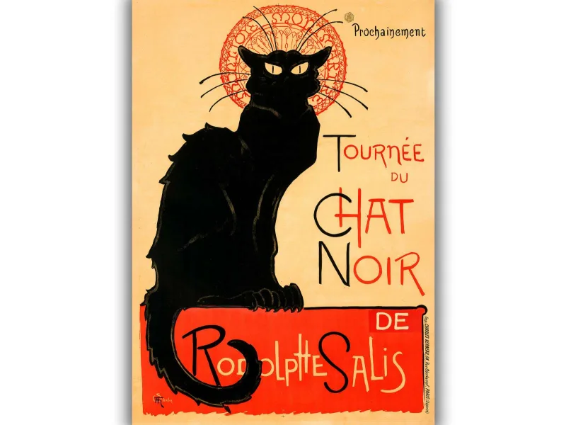Retro reklaminis plakatas „Chat noir“