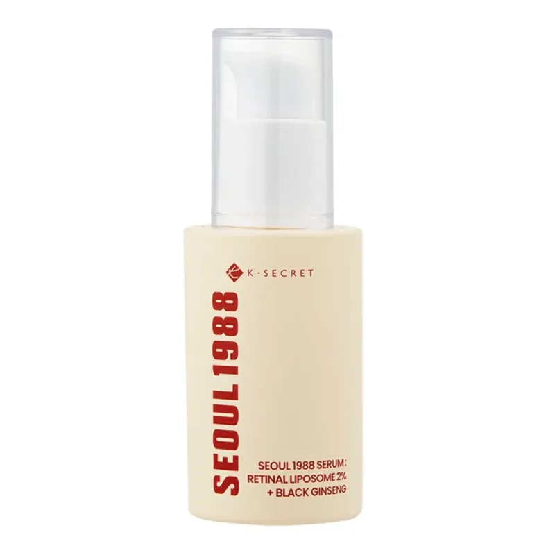 K-Secret Seoul 1988 Serum: Retinal Liposome 2% + Black Ginseng – veido serumas su retinaliu · 1