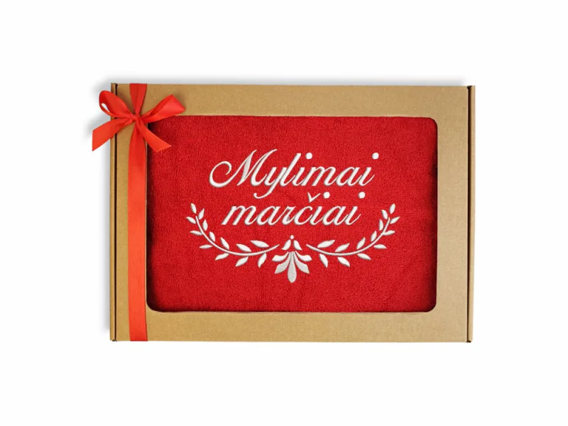 Siuvinėtas rankšluostis „Mylimai marčiai“