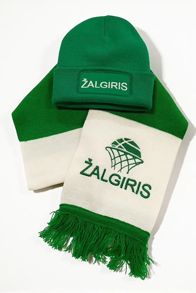 Dovanų rinkinys su šaliku ir kepure „Žalgiris“