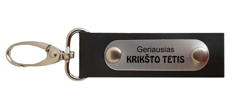 Odinis raktų pakabukas „Geriausias Krikšto tėtis“
