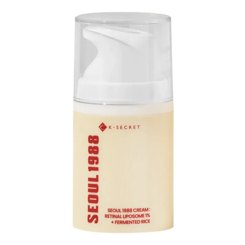 K-SECRET Seoul 1988 Cream: Retinal Liposome 1% + Fermented Rice – veido kremas su retinoliu · 1