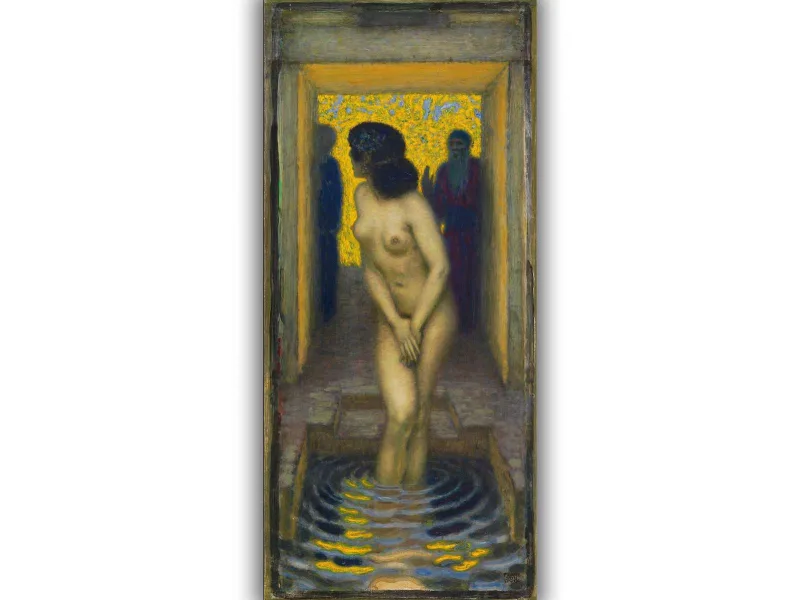 Reprodukcija „Besimaudanti Zuzana“, Franz von Stuck (1913)