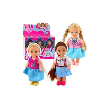 Mini Kaibibi lėlė Ilgi plaukai Spalvinga suknelė 12 cm Mix 1vnt