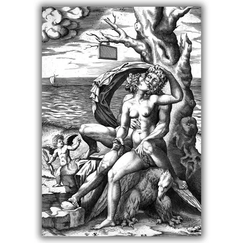 Reprodukcija „Jupiteris ir Semelė“, Marco da Ravenna