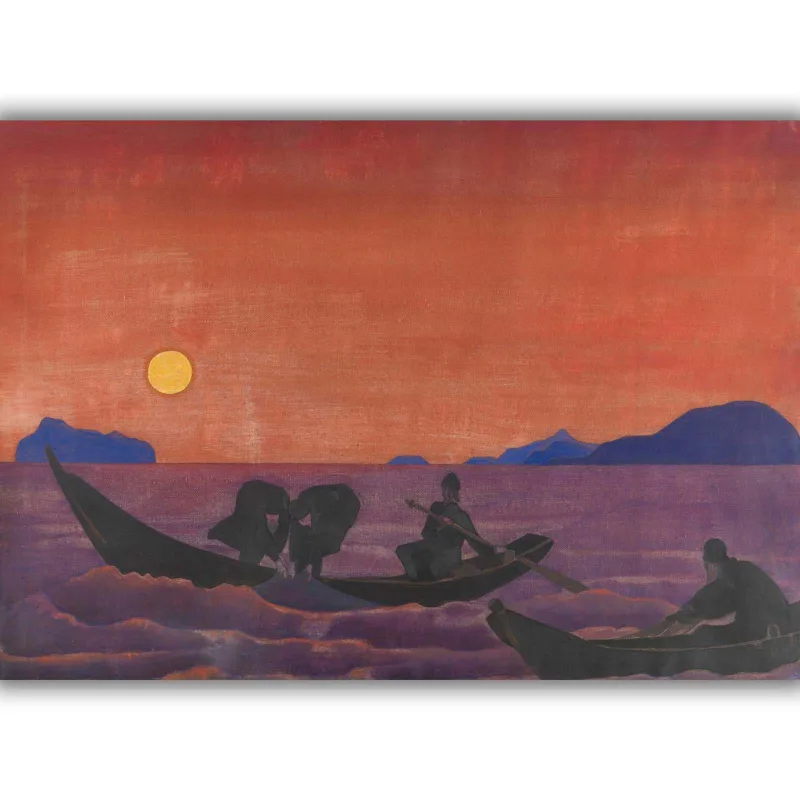 Reprodukcija „Ir mes žvejojame“, Nicholas Roerich (1922)