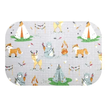 Sauskelnės - 28654 - TETRA PRINT - EGA - INDIAN CAMP - GREY - dydis 70x80 cm