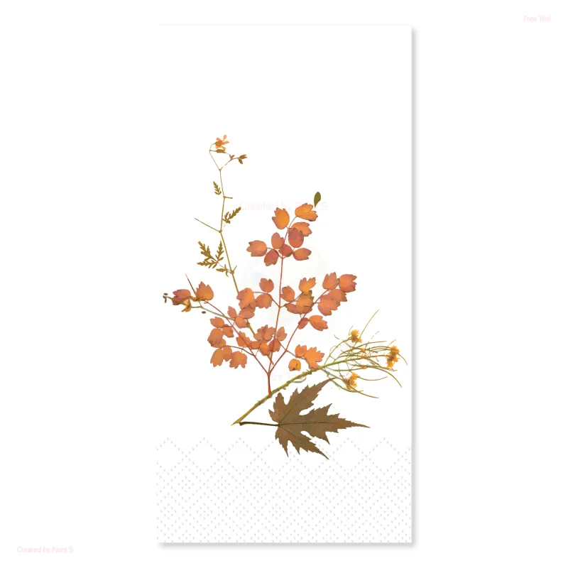 Servietėlė su šakelėmis ir lapais — L20/W10 cm 16 vnt.