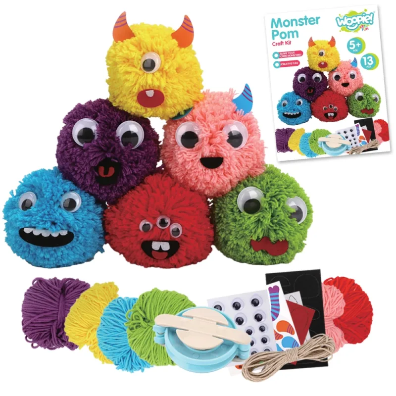 Kūrybinis rinkinys WOOPIE ART&FUN Monstras Pom · 1