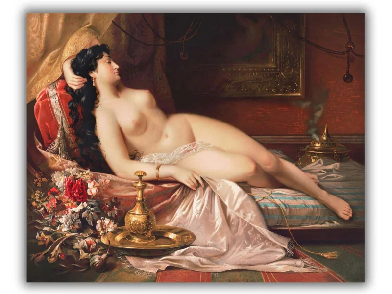 Reprodukcija „Jausminga miegančioji gražuolė“ (1873)