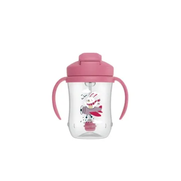 TC91011 PIRMASIS PUODELIS SU ŠIAUDELIU 270 ML ROŽINIS TRIUŠIS 6+