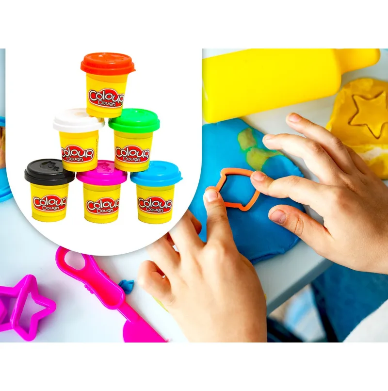 Plastilinas- modelinas, 6 spalvų · 2