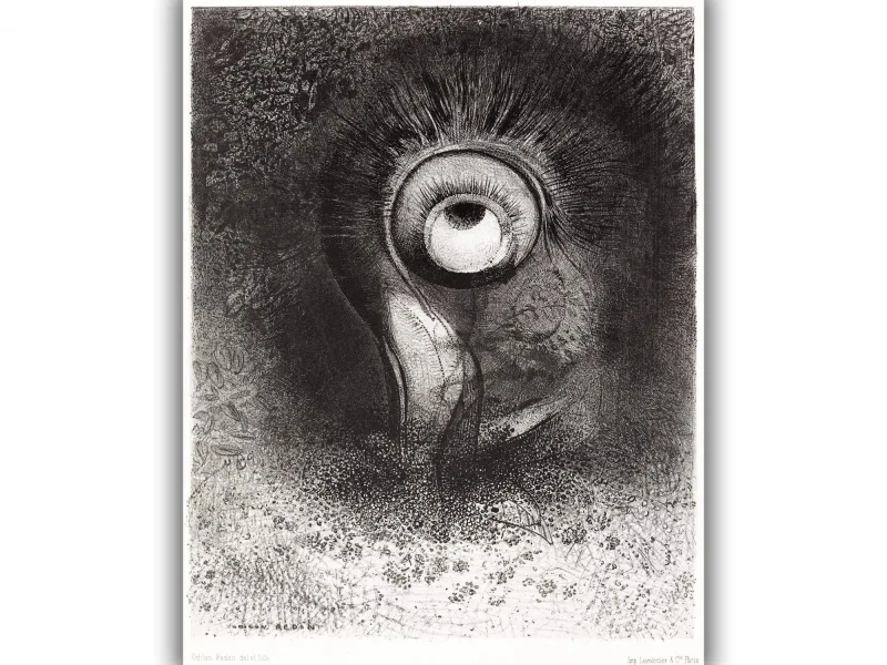 Reprodukcija „Gėlės vizija“, Odilon Redon, (1883)