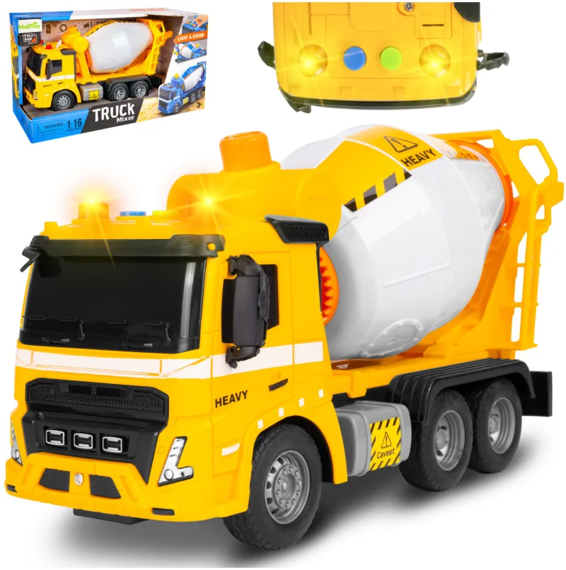 Žaislinis sunkvežimis Betono maišyklė su šviesa ir garsu, modelis 1:16 · 1