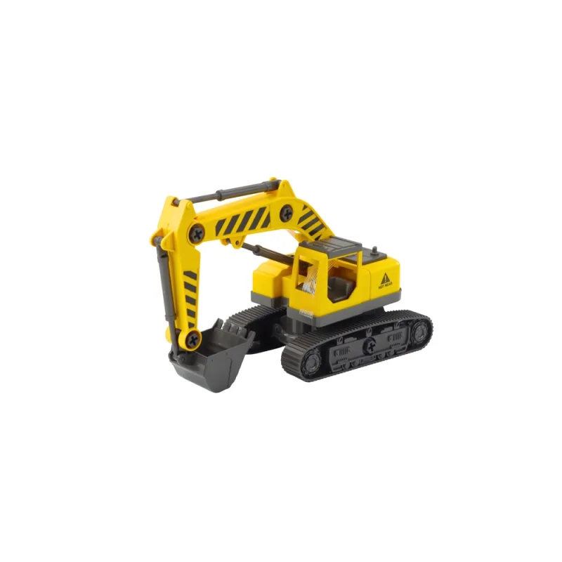 Sunkvežimis DIY Caterpillar su ekskavatoriumi žibintai garsai, geltonas · 3