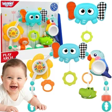 Žaislų lankas WOOPIE BABY Drambliukas lovelei, vežimėliui ar automobilio kėdutei