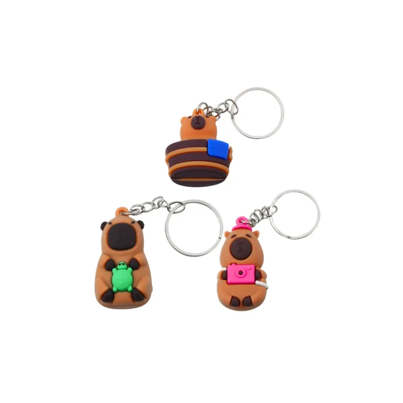 Raktų pakabukas Capybara pakabukas su vėžlio kamera vonioje Circle Mix · 1