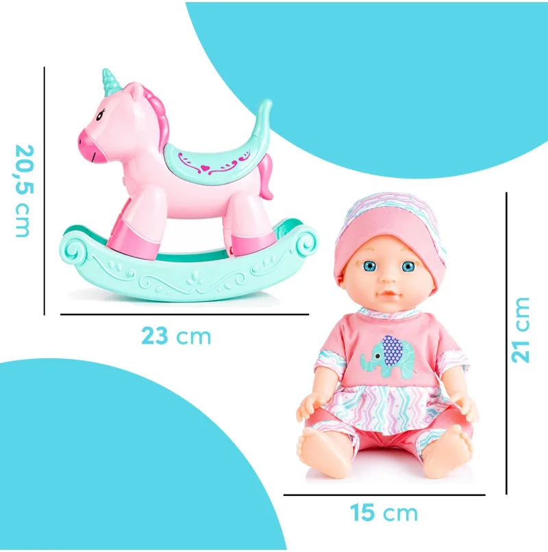 Lėlė „Baby Sweet Love“ su supamuoju arkliuku · 2