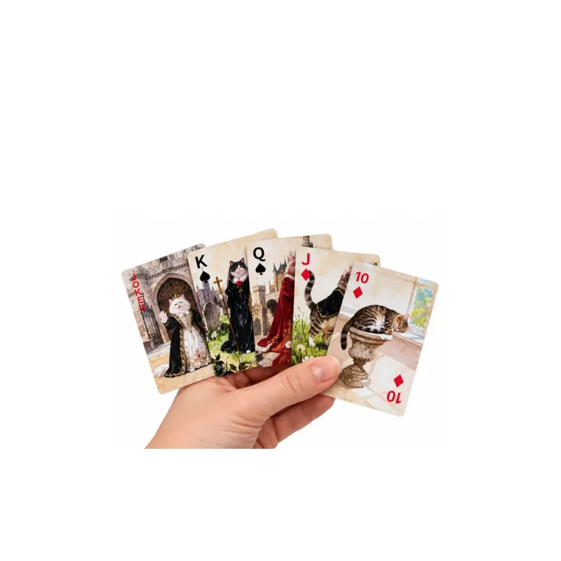 Pokerio kortų kaladė Makao su katėmis – „Karališkosios katės“, 54 kortos · 2