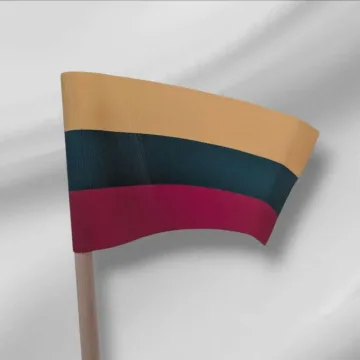 Vėliavėlė su mediniu koteliu