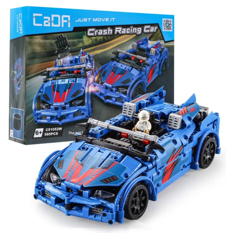 Konstruktorius CaDA nuotoliniu būdu valdomas Crush Racing Car lenktyninis automobilis 6+, 585 el. · 3