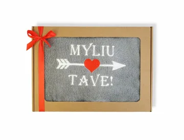 Siuvinėtas rankšluostis „Myliu tave“
