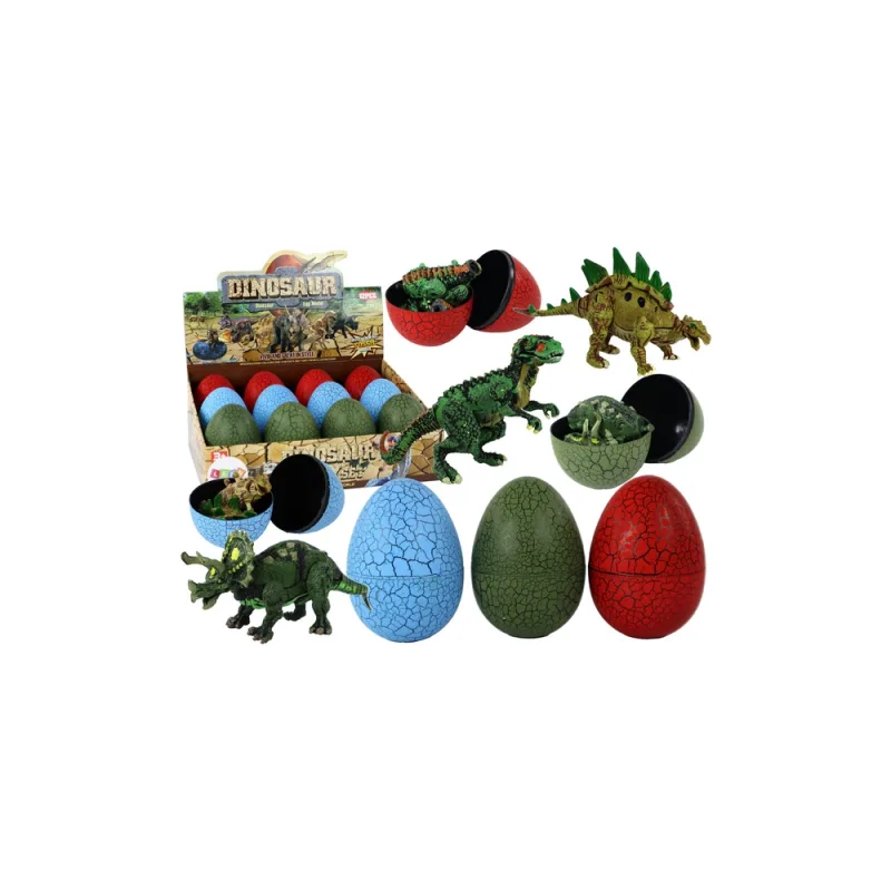 Dinozauro kiaušinio figūrėlė 3 spalvos 9cm · 1