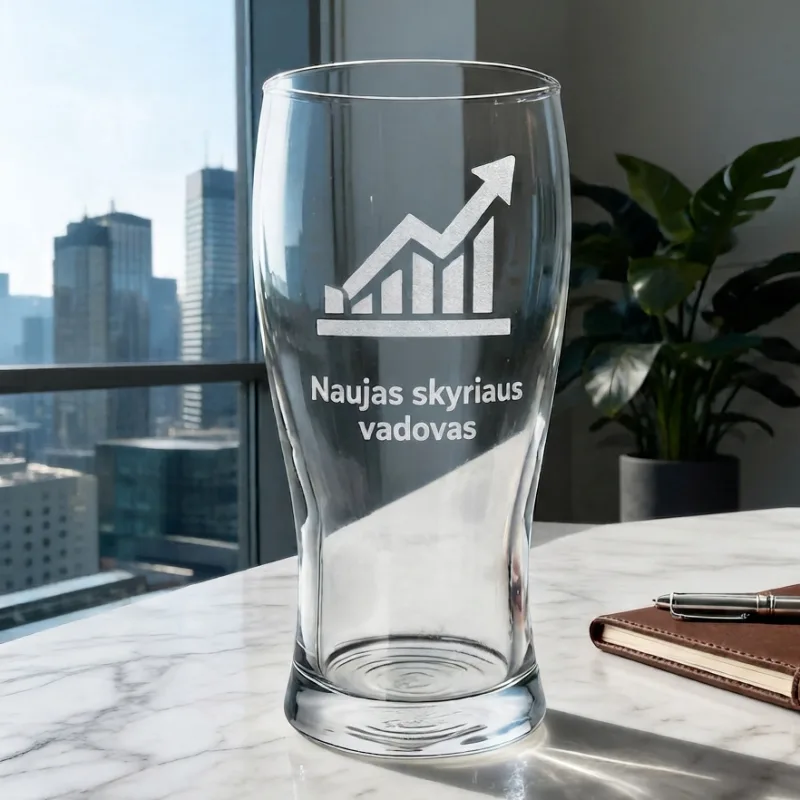 Alaus bokalas „Naujas skyriaus vadovas“ – dovana paaukštinimo proga