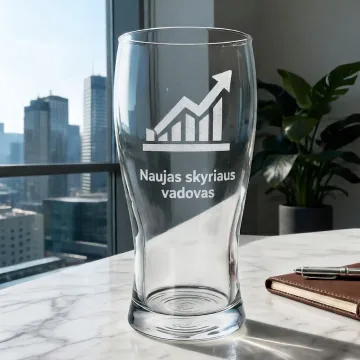Alaus bokalas „Naujas skyriaus vadovas“ – dovana paaukštinimo proga