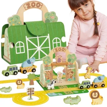Mini zoologijos sodas krepšelyje TOOKY TOY