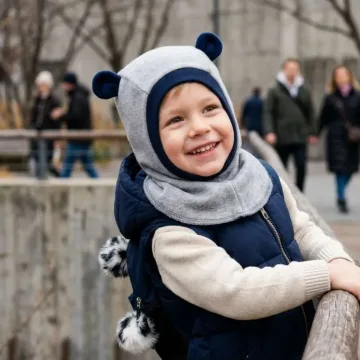 Rudeninis šalmukas pilka mėlyna 1- 2 metai, 49 - 50 cm