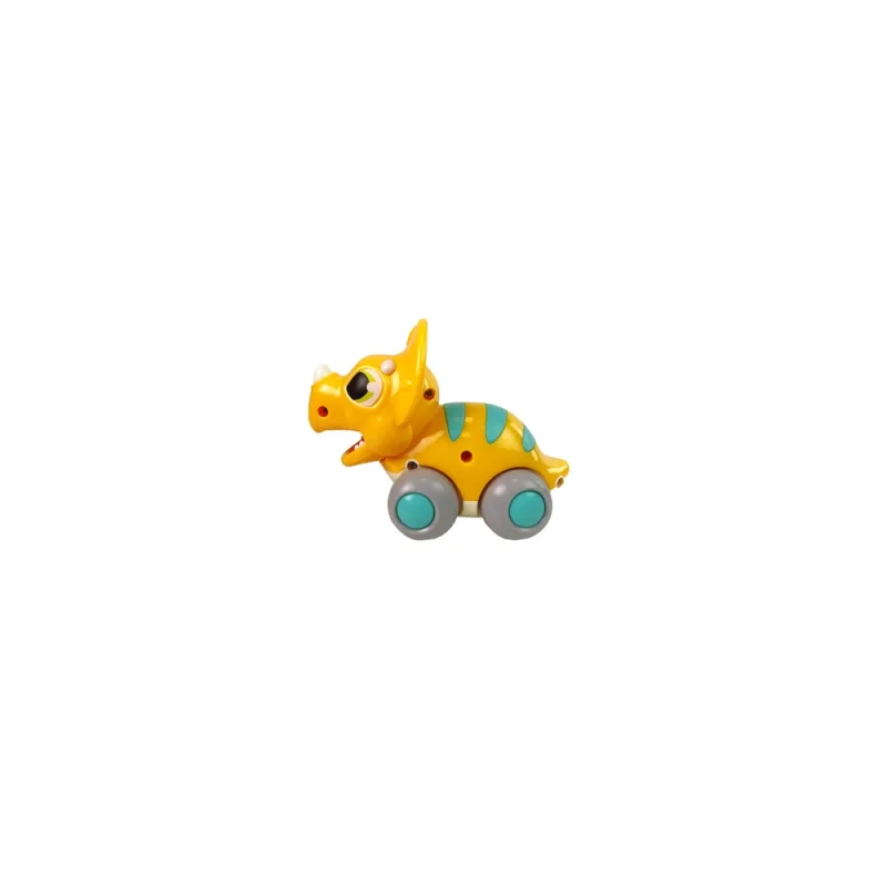 Dinozaurų ant ratų figūrėlė Geltonas trikeratopsas · 3