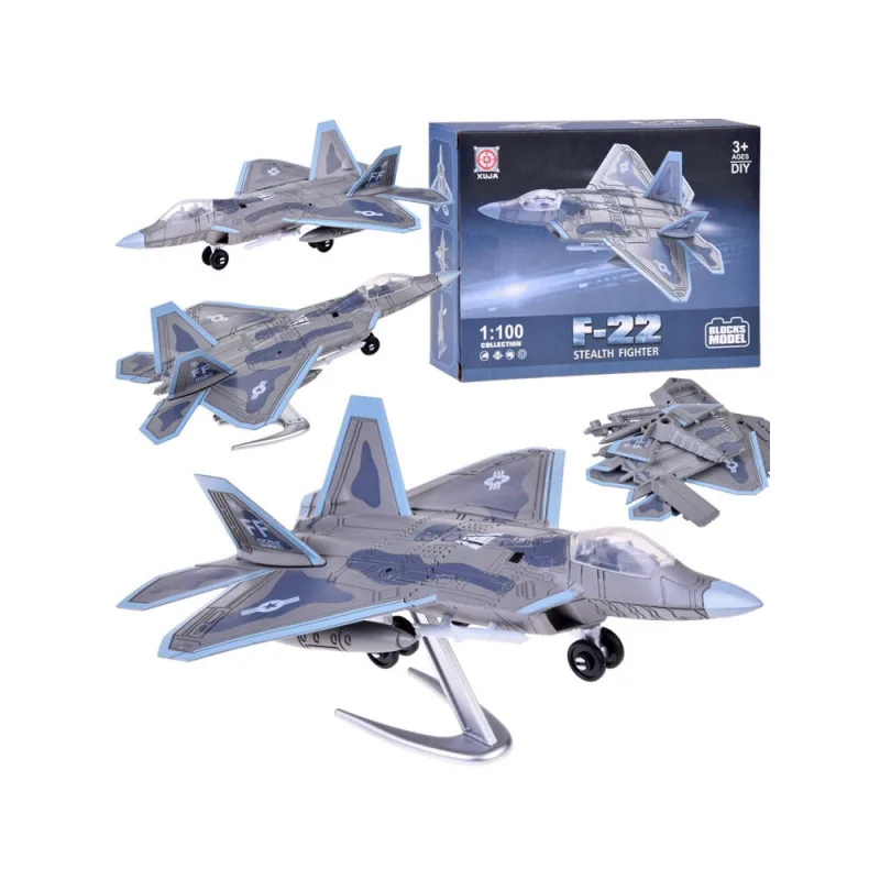 Konstruktorius reaktyvinio lėktuvo modelis F-22 1:100 ZA5027 · 1