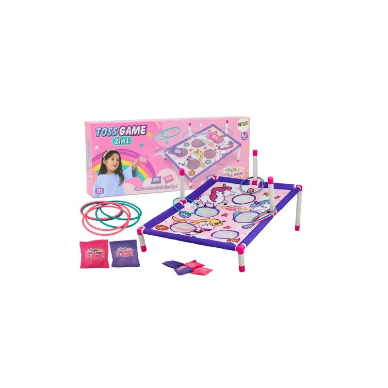 Vikrumo žaidimas Hoop Sack Toss 2in1 Unicorn lenta · 1