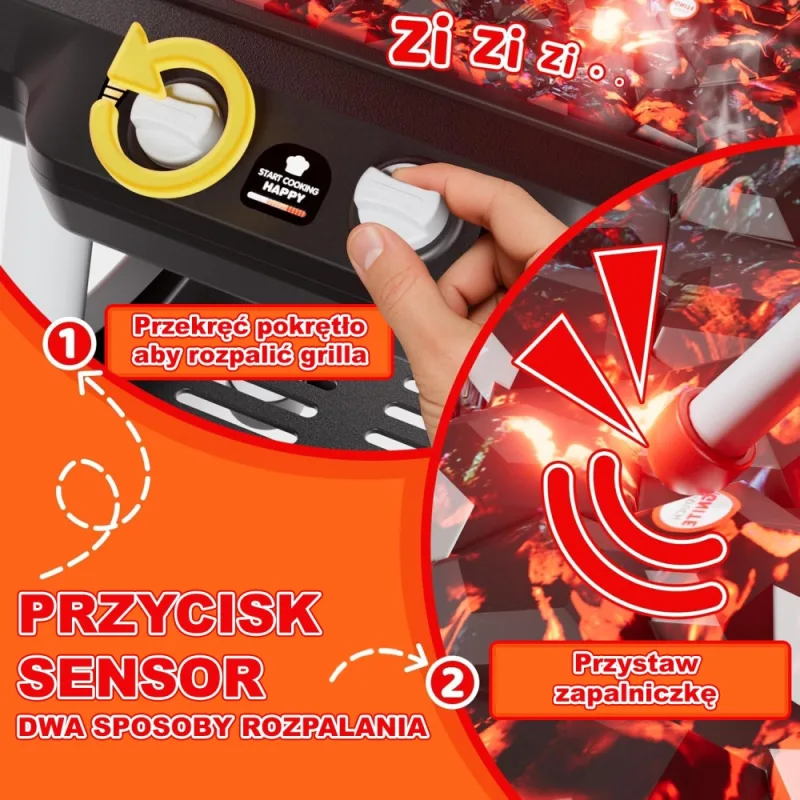 Interaktyvaus grilio WOOPIE LED rinkinys Barbecue Garden Kitchen XL, 31 el. · 3