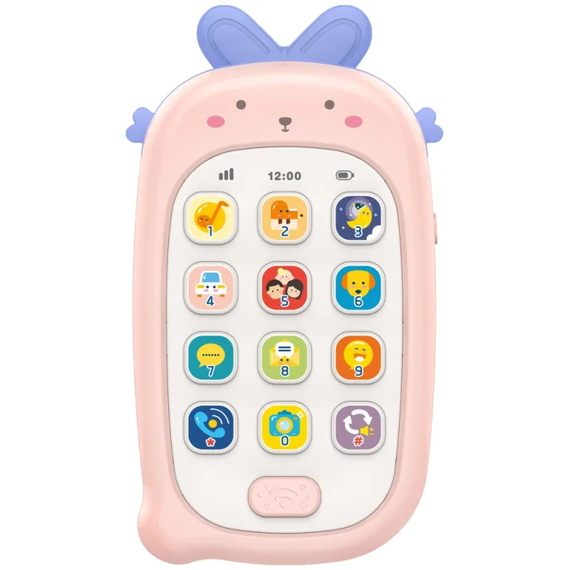 Interaktyvus telefonas su garsais WOOPIE BABY rožinis · 3