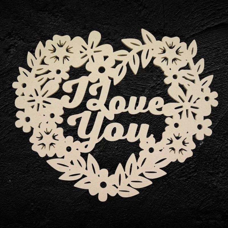 MAXI Medinė sienos dekoracija „I love you“