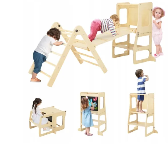 Medinė žaidimų aikštelė vaikams 7in1 „Costway“ · 1