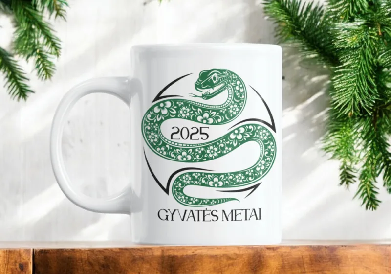 Standartinis puodelis „2025 gyvatės metai“
