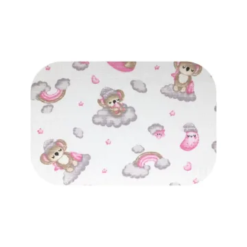 Sauskelnės - 13674 - TETRA PRINT - EGA - KOALA ant Mėnulio - PINK - dydis 70x80 cm