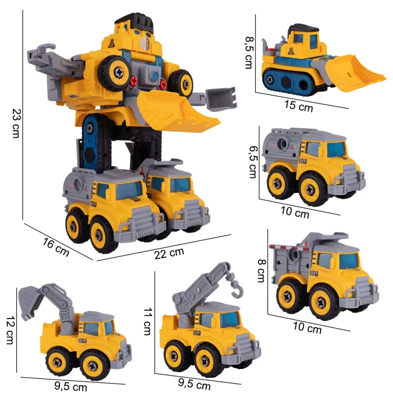 Robotas  transformeris konstruktorius Automobiliai, 5in 1 · 2