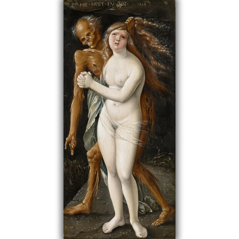 Reprodukcija „Mirtis ir mergelė“, Hans Baldung, (1517)