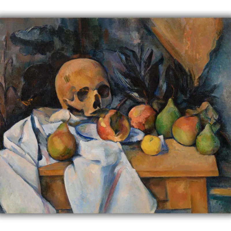 Reprodukcija „Natiurmortas su kaukole“,  Paul Cézanne (1898)