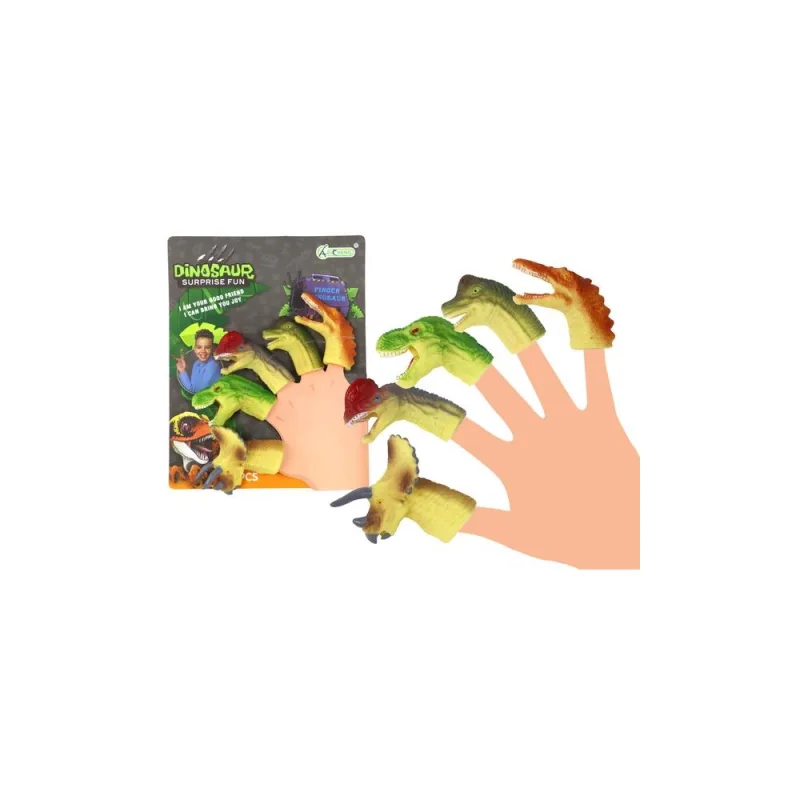 Guminės sensorinės pirštų lėlės Dinozaurai · 1
