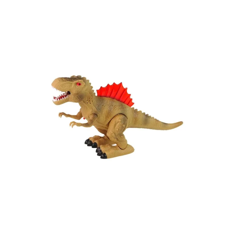 Dinozauras pučia ugnį Garo žibintai Baterija Ruda · 2