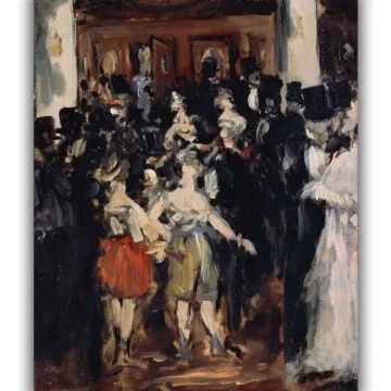 Reprodukcija „Kaukių balius operoje“, Édouard Manet