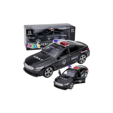 SWAT specialaus padalinio automobilis Atidaromos durys Žibintai Garsai Juodas