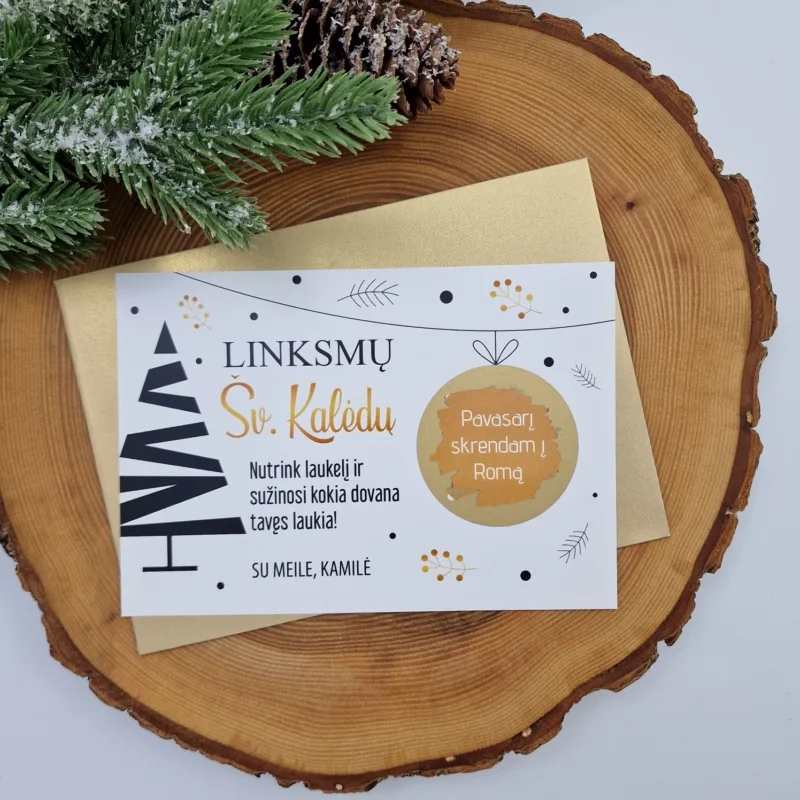 Netikras Kalėdinis loterijos bilietas - Kalėdinė dovana